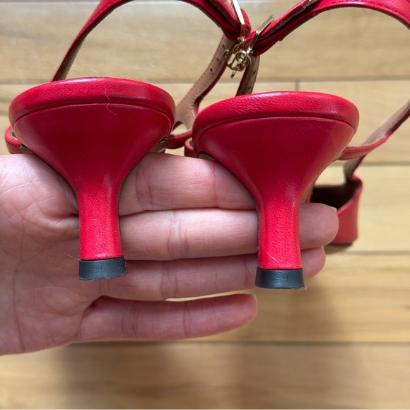 Maje Fayna Pointed Leather Pumps in Red size 40/US 9 - Picture 3 of 5